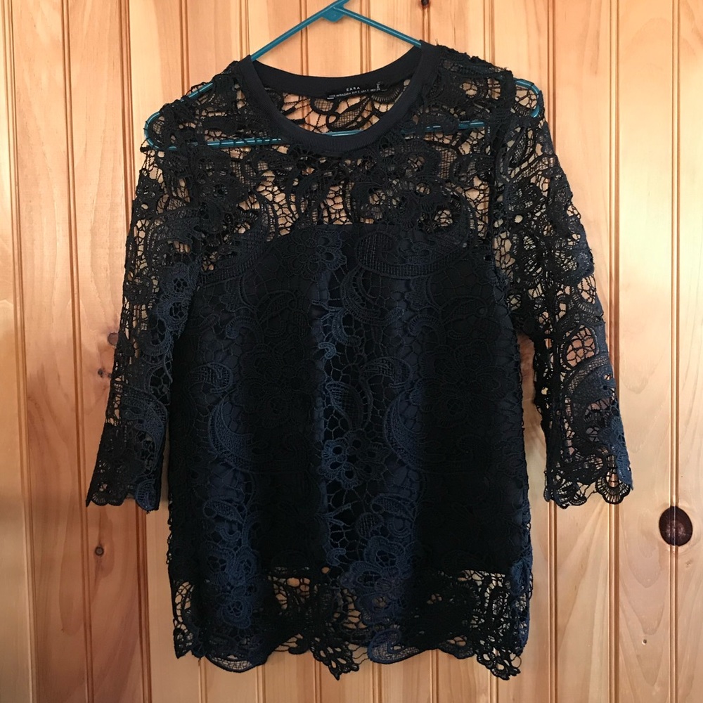 Zara lace too Black Sz S